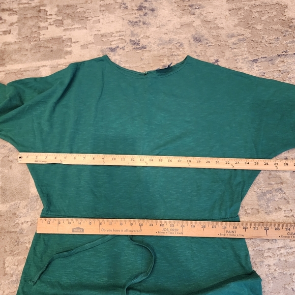 ASOS Green Wideleg Crop Jumper Jumpsuit Cotton Size 10 Stretch Waist - Picture 4 of 12